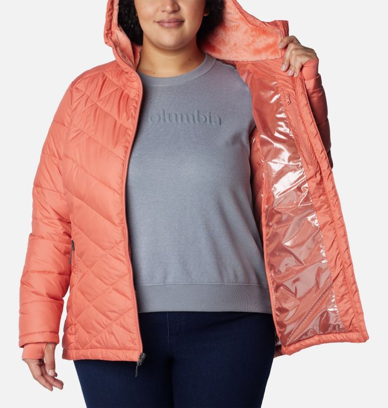 Women's Heavenly Hooded Jacket - Plus Size, Color: Faded Peach, image 5