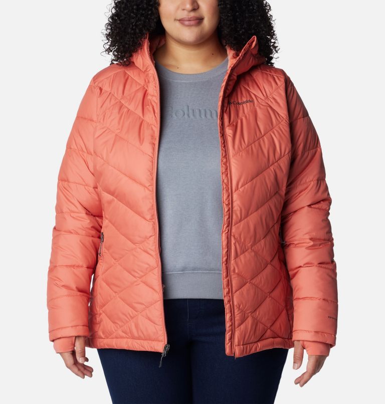 Thumbnail: Women's Heavenly Hooded Jacket - Plus Size, Color: Faded Peach, image 8