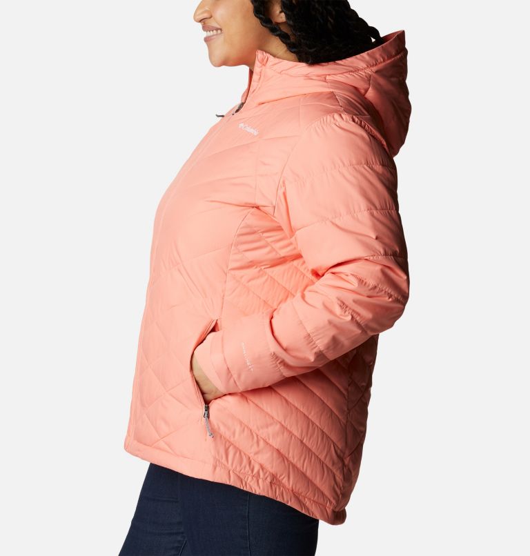 Women's Heavenly Hooded Jacket - Plus Size, Color: Coral Reef