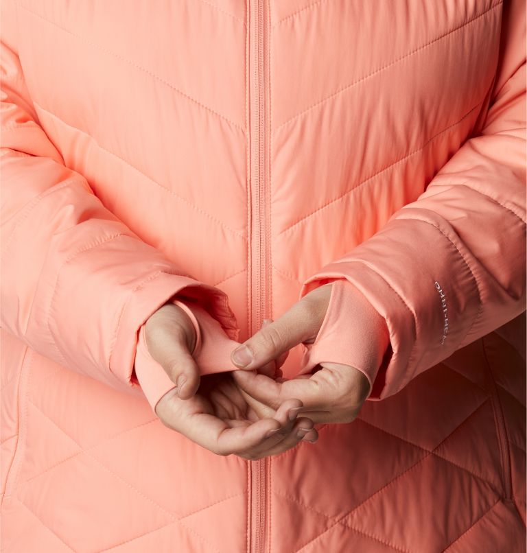 Women's Heavenly Hooded Jacket - Plus Size, Color: Coral Reef