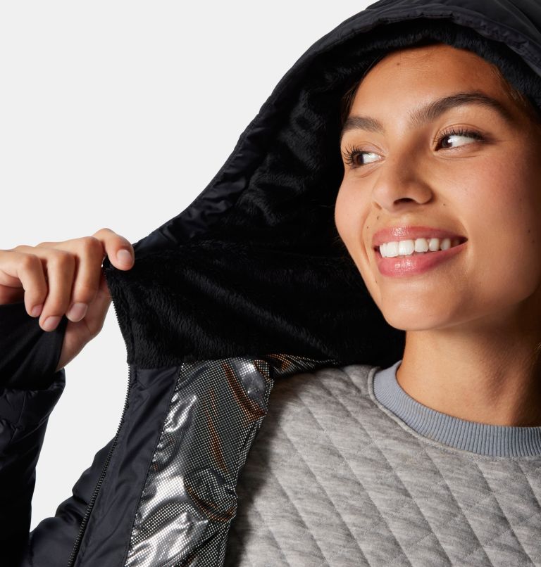 Thumbnail: Women's Heavenly Long Hooded Jacket, Color: Black, image 8