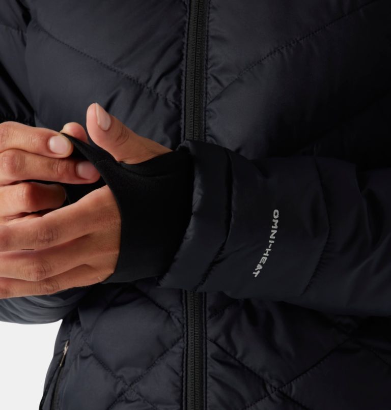 Women's hooded down jacket Columbia Heavenly (Black) - Alpinstore