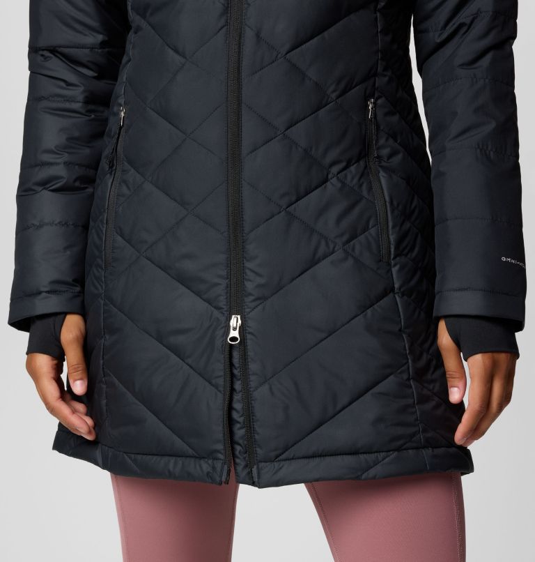 Women's Heavenly Long Hooded Insulated Jacket, Color: Black, image 8