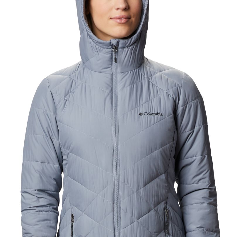 Thumbnail: Women's Heavenly Long Hooded Jacket, Color: Tradewinds Grey, image 4