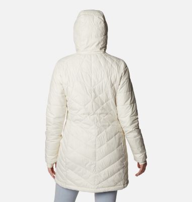 Women's Heavenly Long Hooded Jacket, Color: Chalk