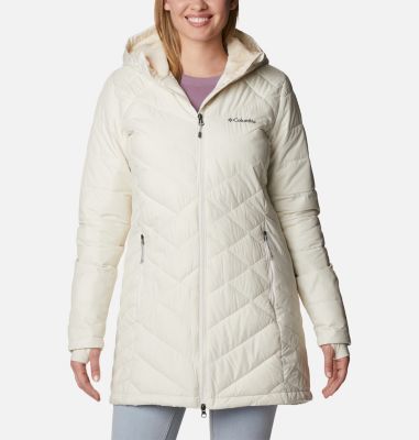 columbia women's heavenly long hooded jacket