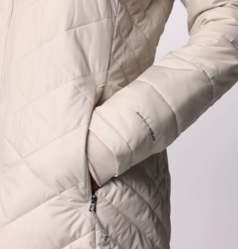 Women's Heavenly Long Hooded Insulated Jacket, Color: Dark Stone