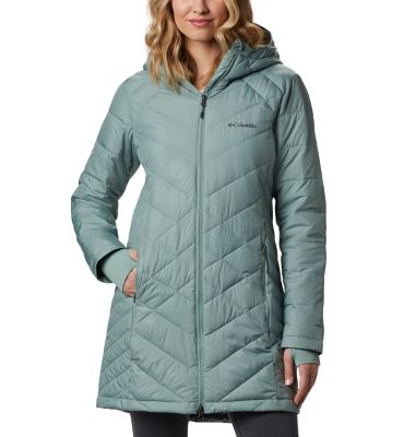 columbia heavenly long hooded jacket for ladies