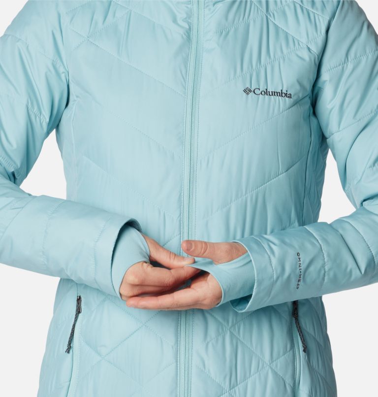Heavenly Long Hooded Jacket, Color: Aqua Haze, image 7