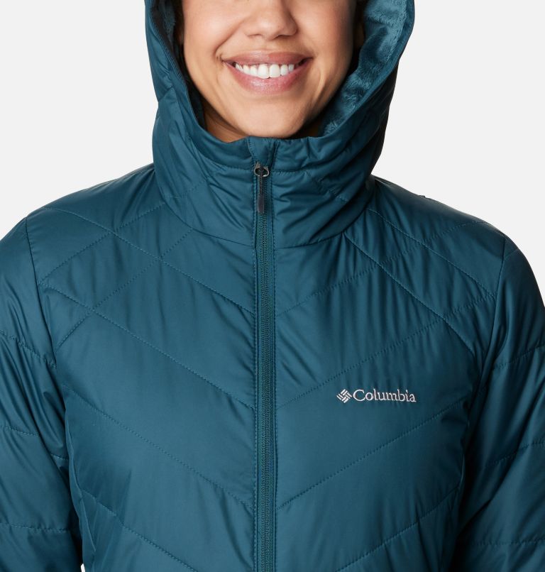 Columbia heavenly long 2024 hooded jacket nocturnal