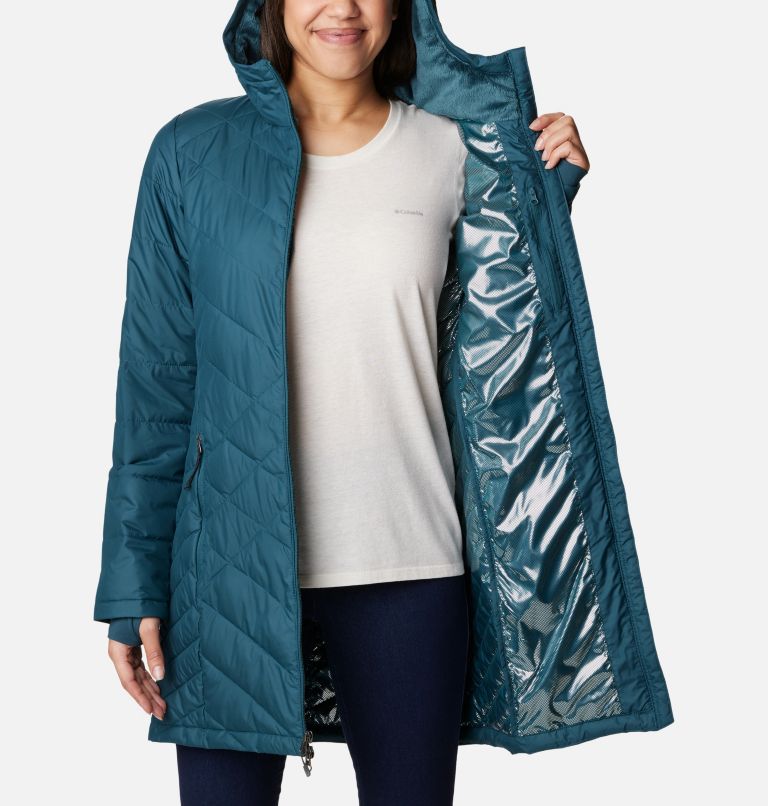 Thumbnail: Women's Heavenly Long Hooded Jacket, Color: Night Wave, image 5