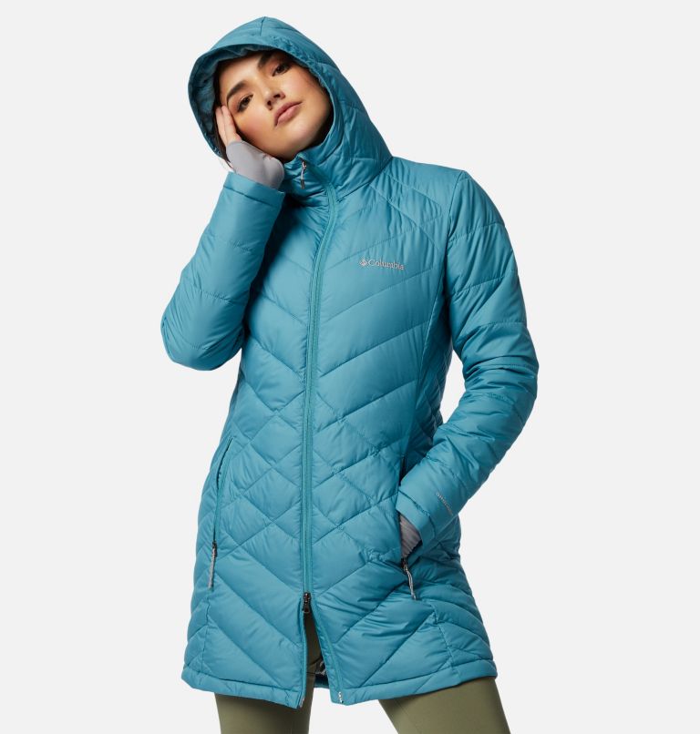 Women's Heavenly Long Hooded Jacket, Color: Canyon Blue, image 1