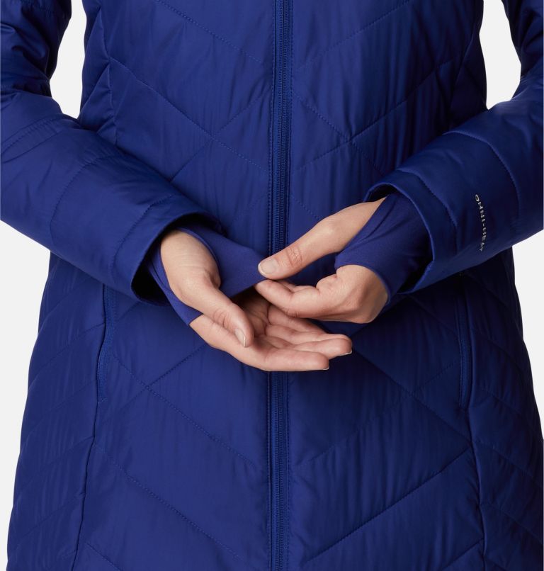 Thumbnail: Women's Heavenly Long Hooded Jacket, Color: Dark Sapphire, image 7