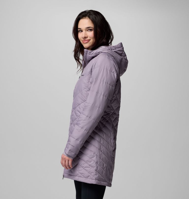 Women's Heavenly Long Hooded Jacket, Color: Shale Purple, image 4