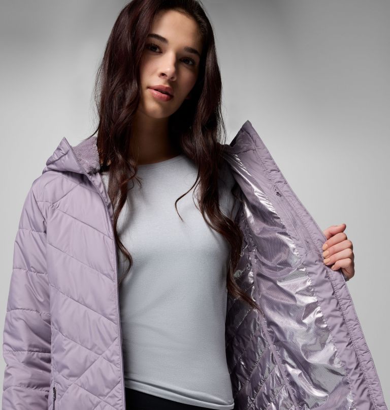 Women's Heavenly Long Hooded Jacket, Color: Shale Purple, image 6