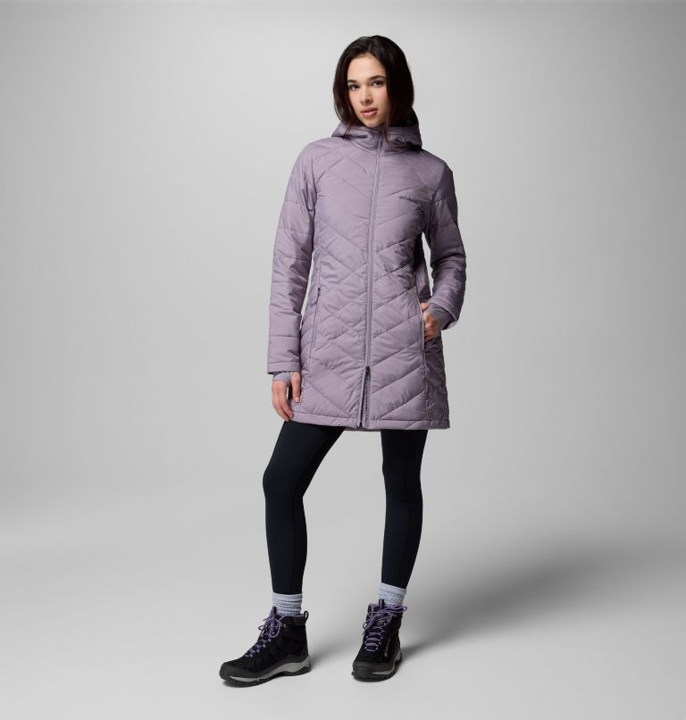 Women's Heavenly Long Hooded Jacket, Color: Shale Purple, image 2