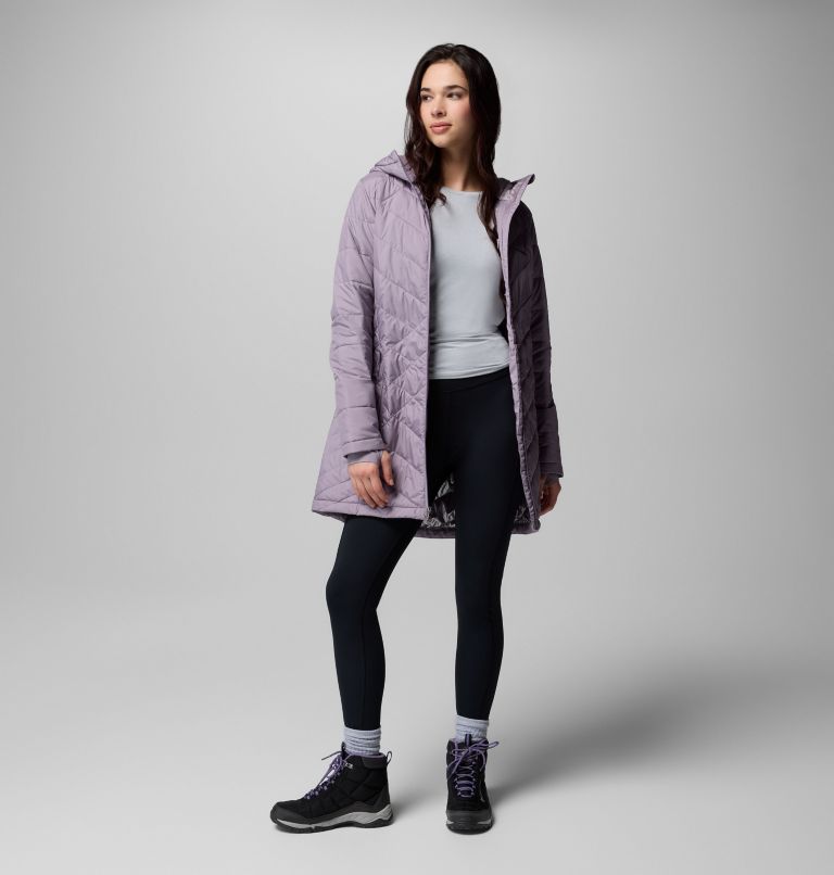 Women's Heavenly Long Hooded Jacket, Color: Shale Purple, image 9