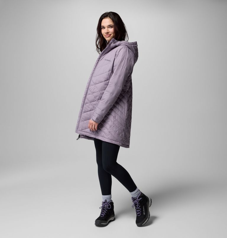 Women's Heavenly Long Hooded Jacket, Color: Shale Purple, image 10