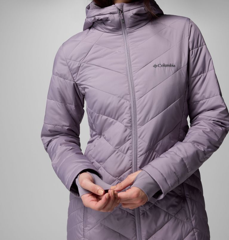 Women's Heavenly Long Hooded Jacket, Color: Shale Purple, image 11
