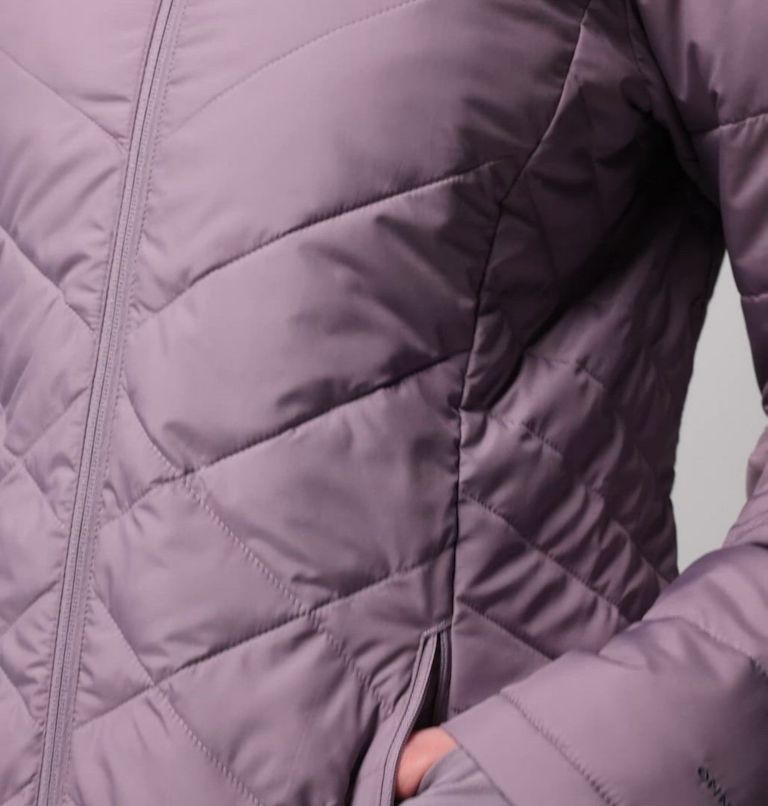 Women's Heavenly Long Hooded Jacket, Color: Shale Purple