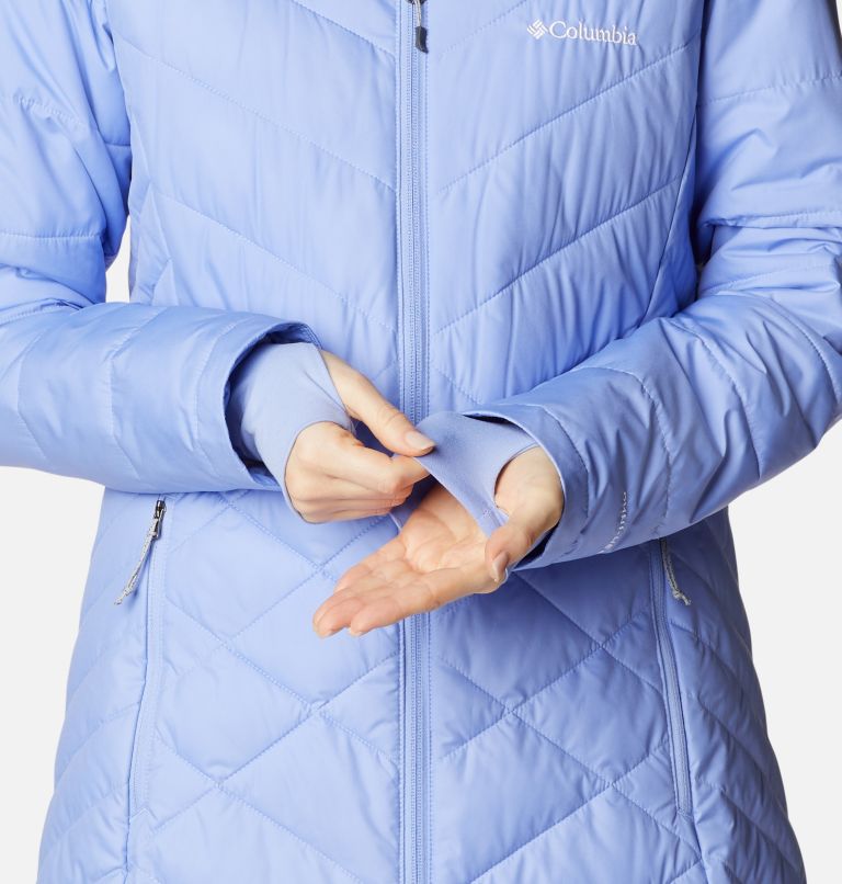 Women's Heavenly Long Hooded Jacket, Color: Serenity, image 7