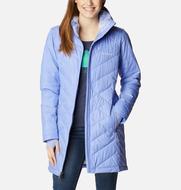 Women's Heavenly Long Hooded Jacket, Color: Serenity, image 8