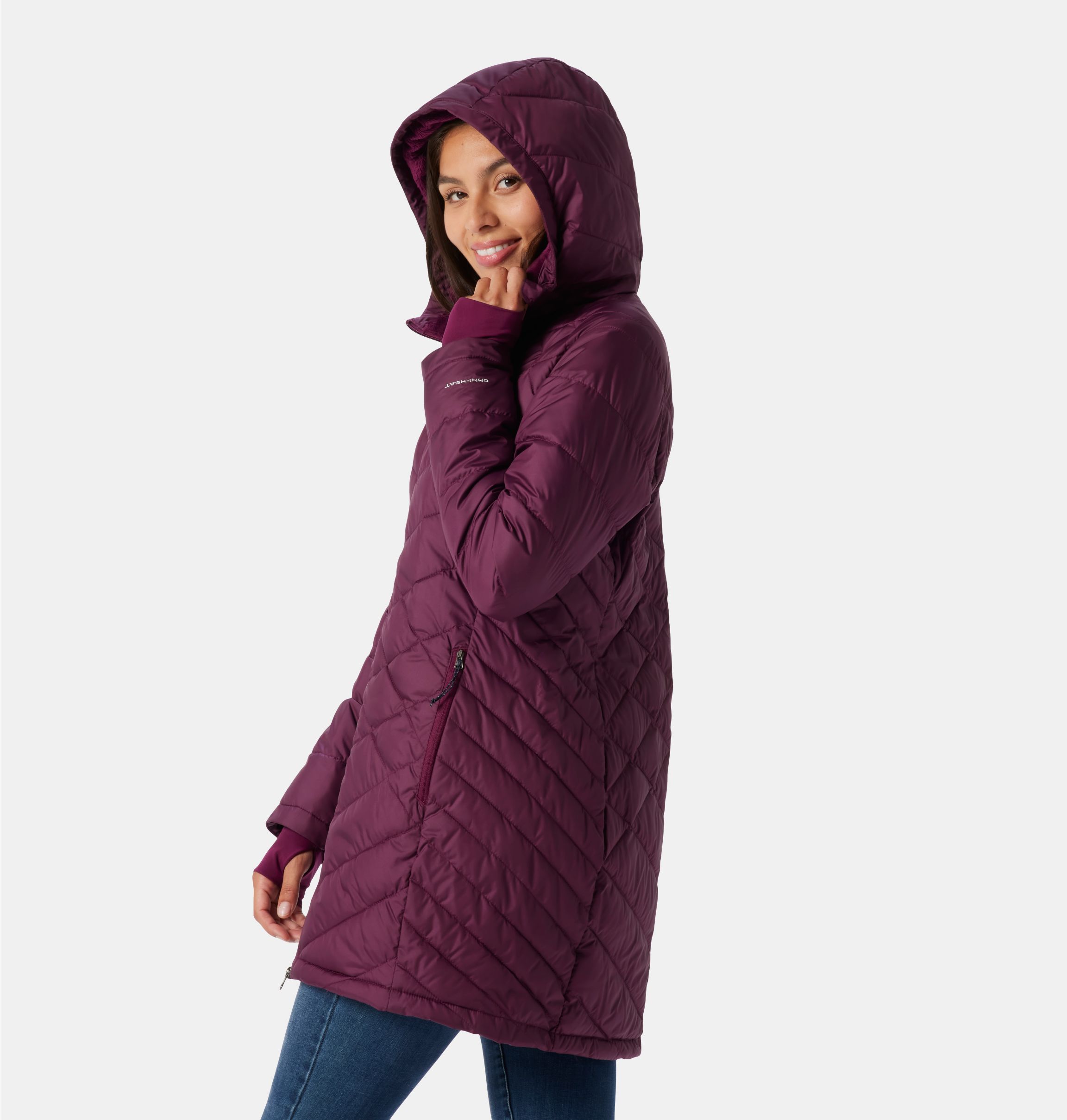 Columbia heavenly long outlet hooded jacket for ladies