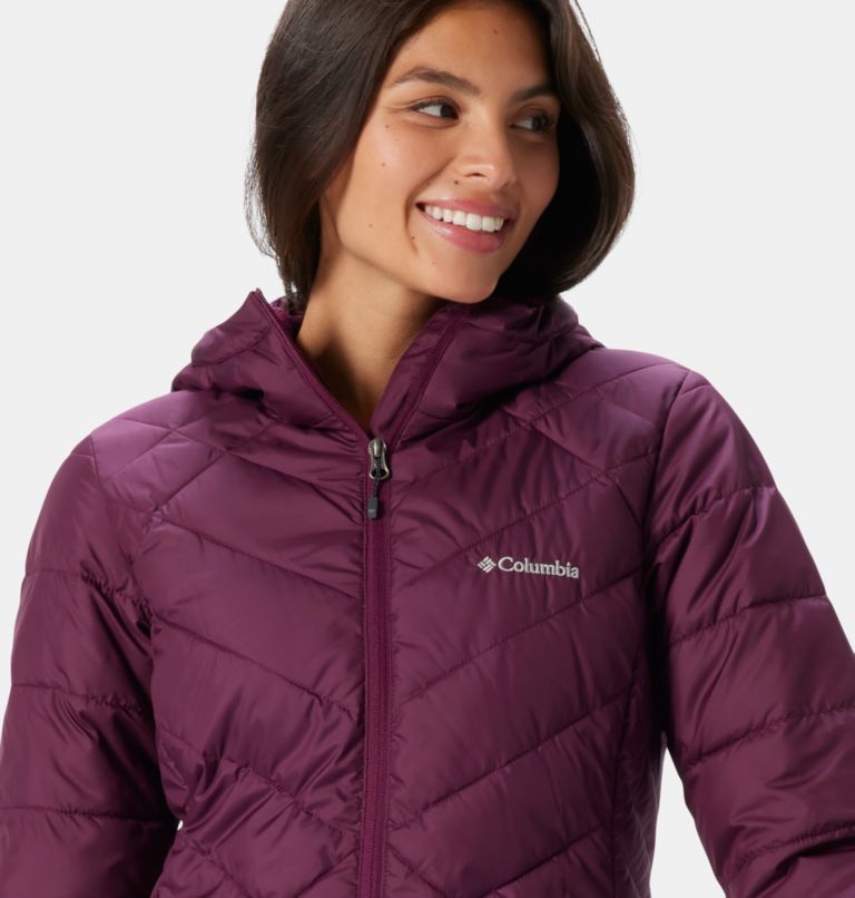 Women's Heavenly Long Hooded Jacket, Color: Marionberry