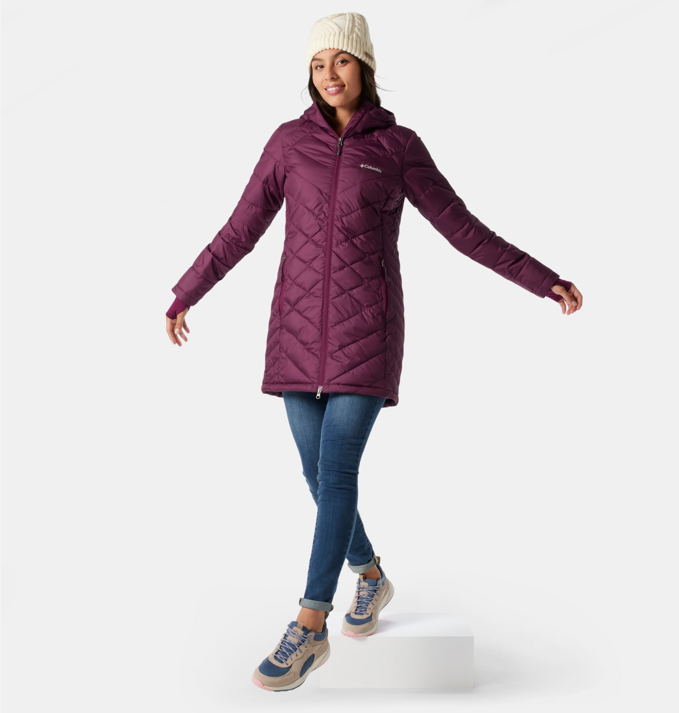 Columbia womens long outlet heavenly hooded jacket