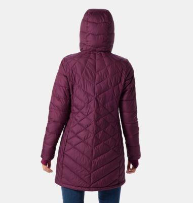 Women's Heavenly Long Hooded Jacket, Color: Marionberry