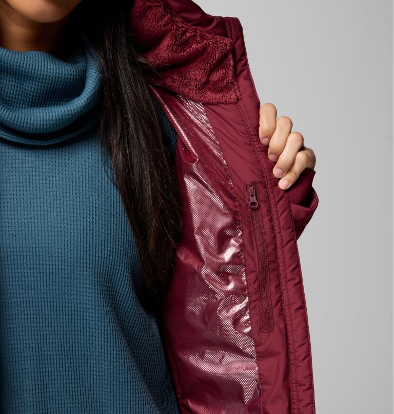 Women's Heavenly Long Hooded Jacket, Color: Rich Wine, image 6
