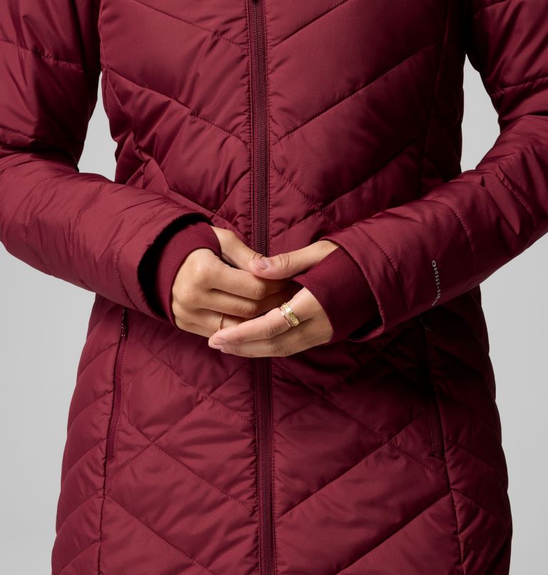 Women's Heavenly Long Hooded Jacket, Color: Rich Wine, image 7