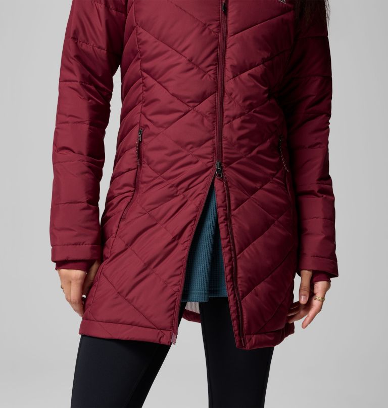Women's Heavenly Long Hooded Jacket, Color: Rich Wine, image 8
