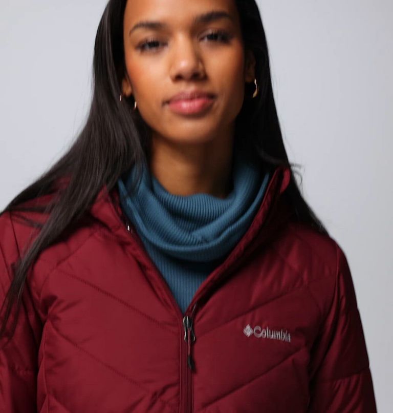 Women's Heavenly Long Hooded Jacket, Color: Rich Wine