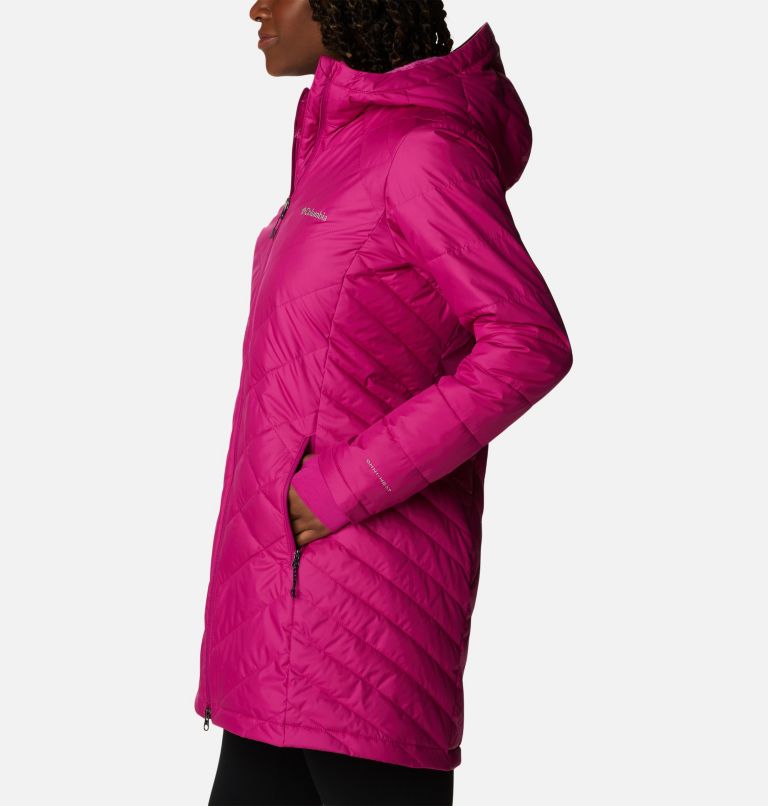 Women's Heavenly Long Hooded Jacket, Color: Wild Fuchsia, image 3