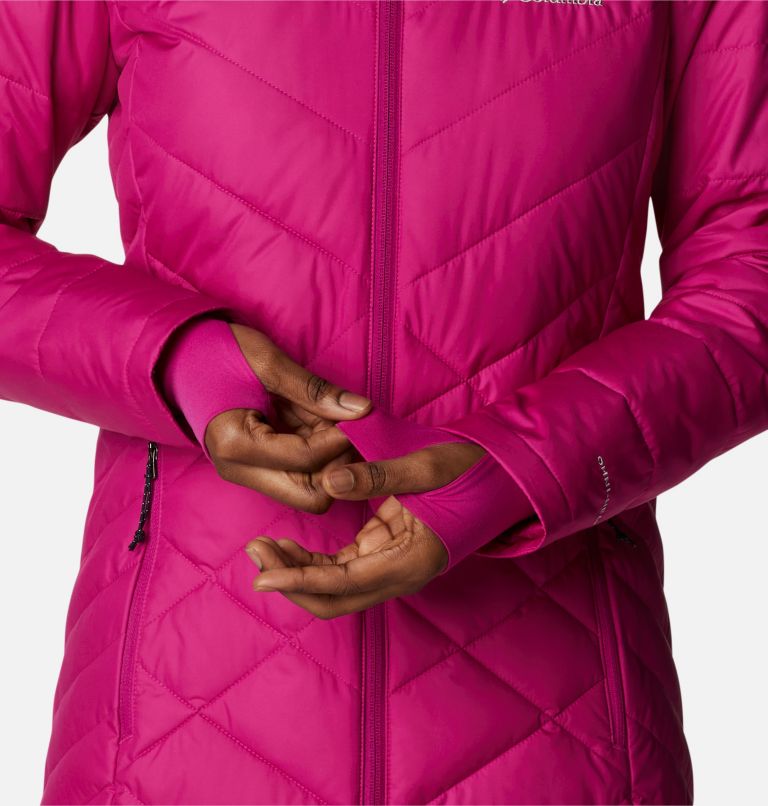Thumbnail: Women's Heavenly Long Hooded Jacket, Color: Wild Fuchsia, image 7