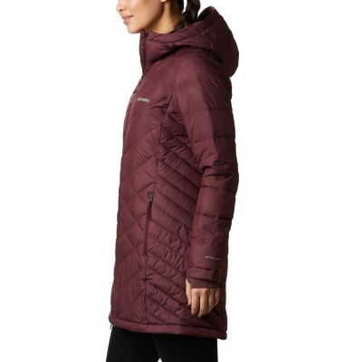 columbia heavenly hooded jacket long