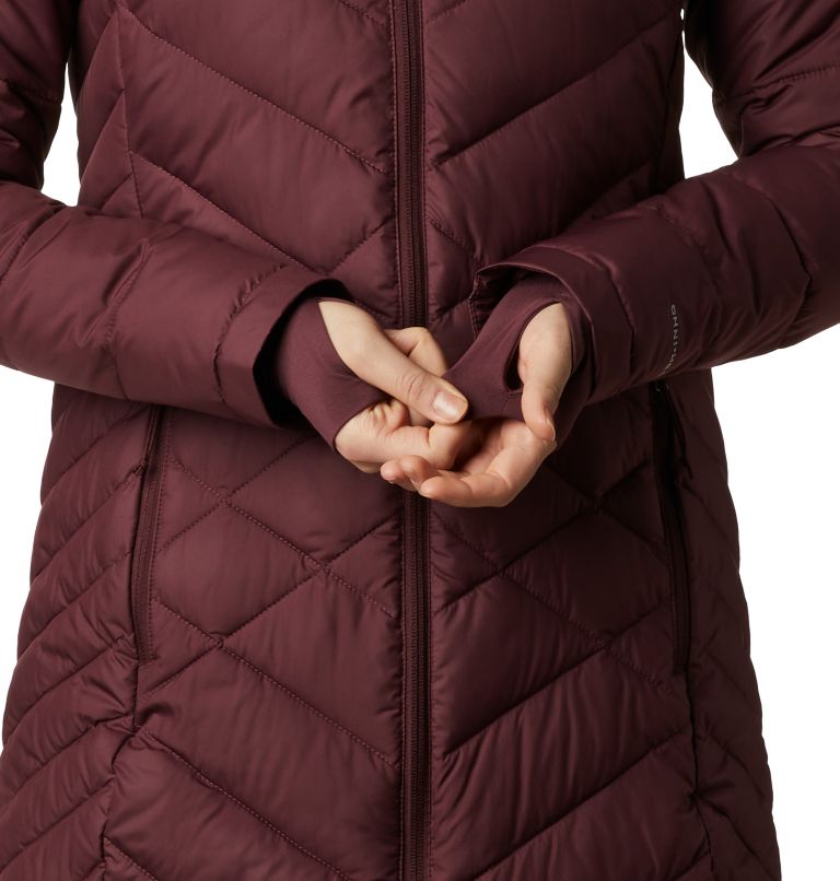 Women's Heavenly Long Hooded Jacket, Color: Malbec