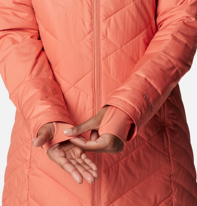 Thumbnail: Women's Heavenly Long Hooded Jacket, Color: Faded Peach, image 7
