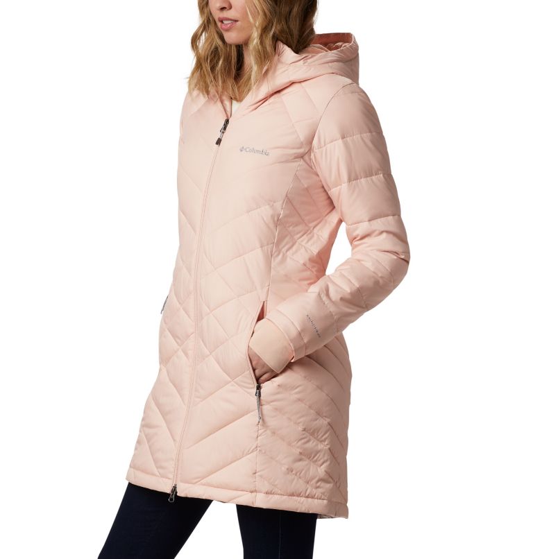 Women's Heavenly Long Hooded Jacket, Color: Peach Cloud, image 3