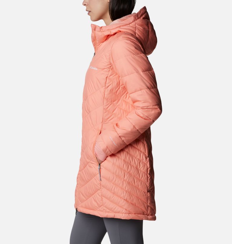 Manteau long à capuchon Heavenly pour femme, Color: Coral Reef, image 3