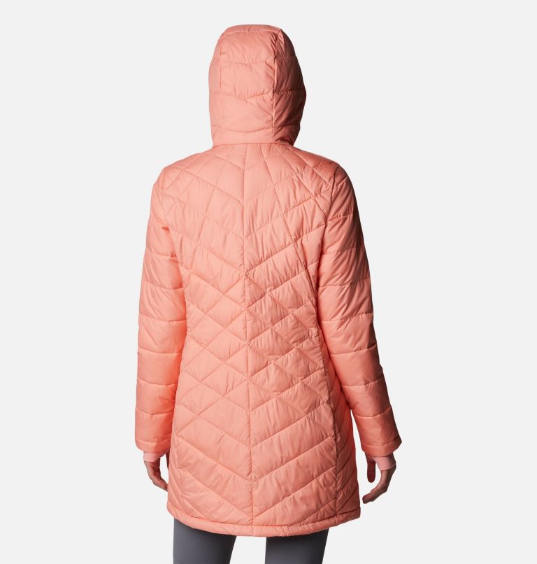 Manteau long à capuchon Heavenly pour femme, Color: Coral Reef, image 2
