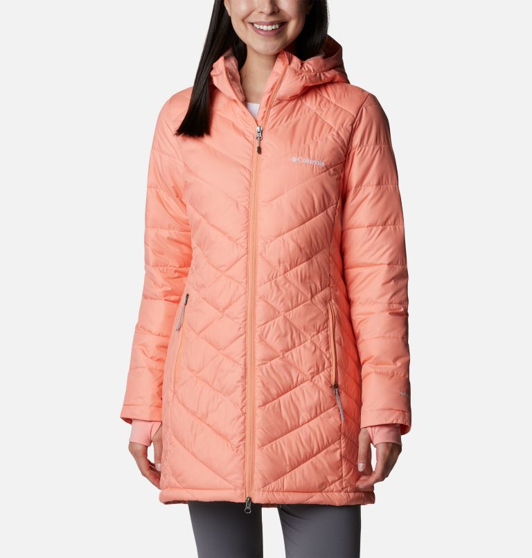Manteau long à capuchon Heavenly pour femme, Color: Coral Reef, image 1