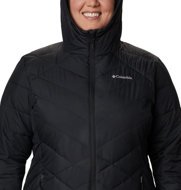 Thumbnail: Women's Heavenly Long Hooded Jacket - Plus Size, Color: Black, image 4