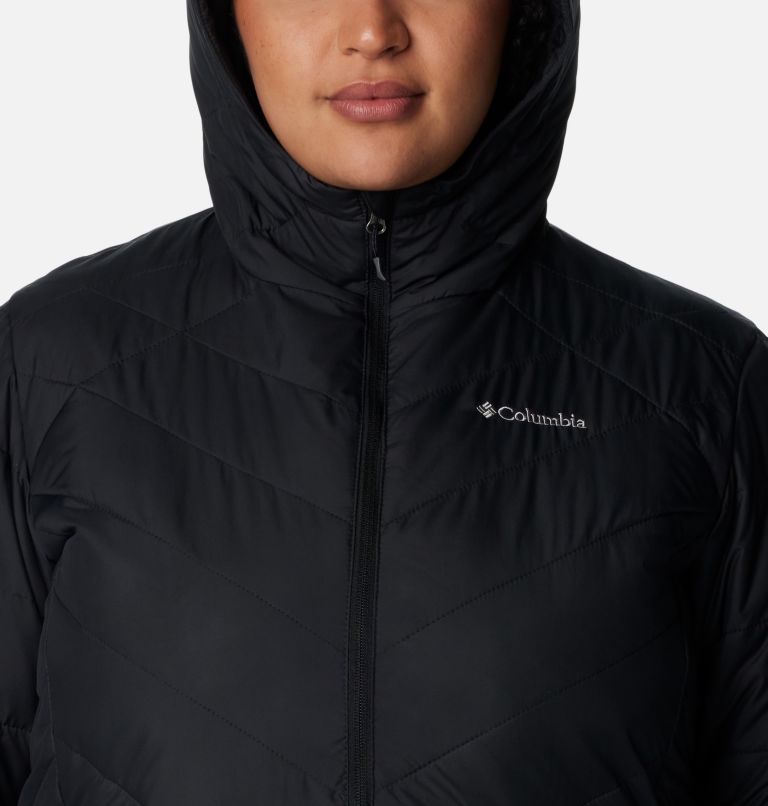 Thumbnail: Women's Heavenly Long Hooded Jacket - Plus Size, Color: Black, image 4