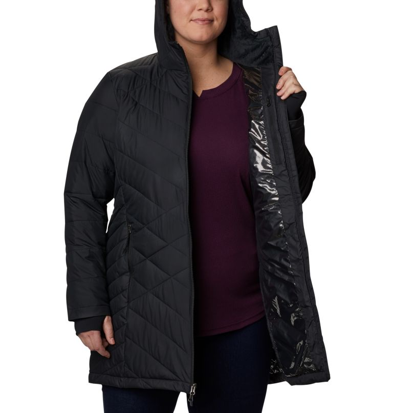 Women's Heavenly Long Hooded Jacket - Plus Size, Color: Black, image 5