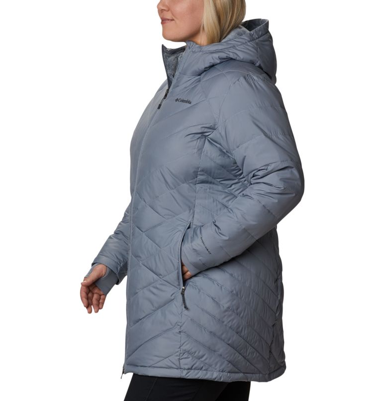 Thumbnail: Women's Heavenly Long Hooded Jacket - Plus Size, Color: Tradewinds Grey, image 3