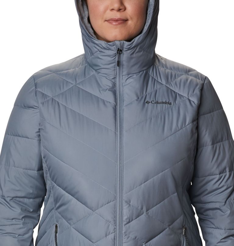 Thumbnail: Women's Heavenly Long Hooded Jacket - Plus Size, Color: Tradewinds Grey, image 4