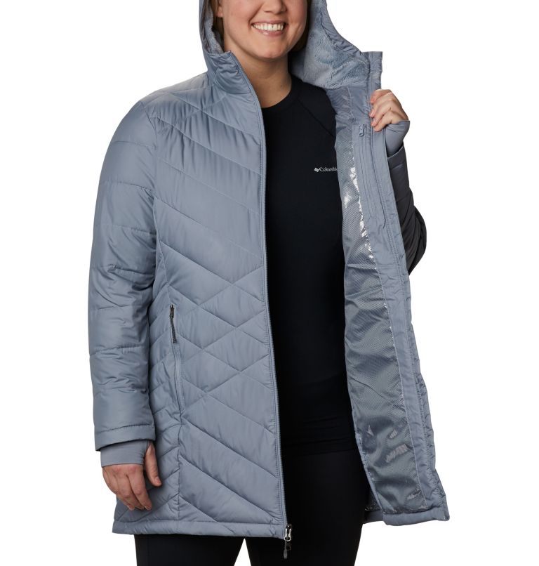 Women's Heavenly Long Hooded Jacket - Plus Size, Color: Tradewinds Grey, image 5