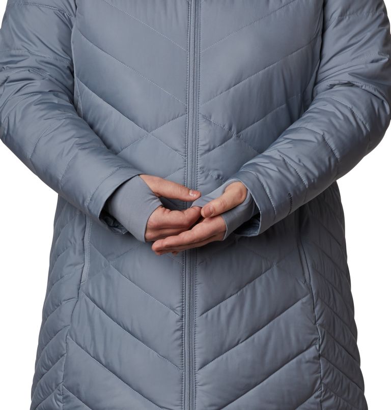 Thumbnail: Women's Heavenly Long Hooded Jacket - Plus Size, Color: Tradewinds Grey, image 6